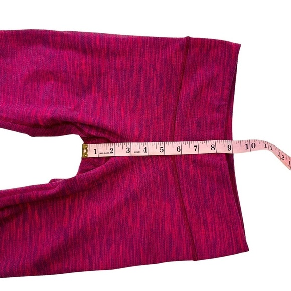 Lululemon Wunder Under Crop II red pink berry space dye leggings 4 - Picture 14 of 16